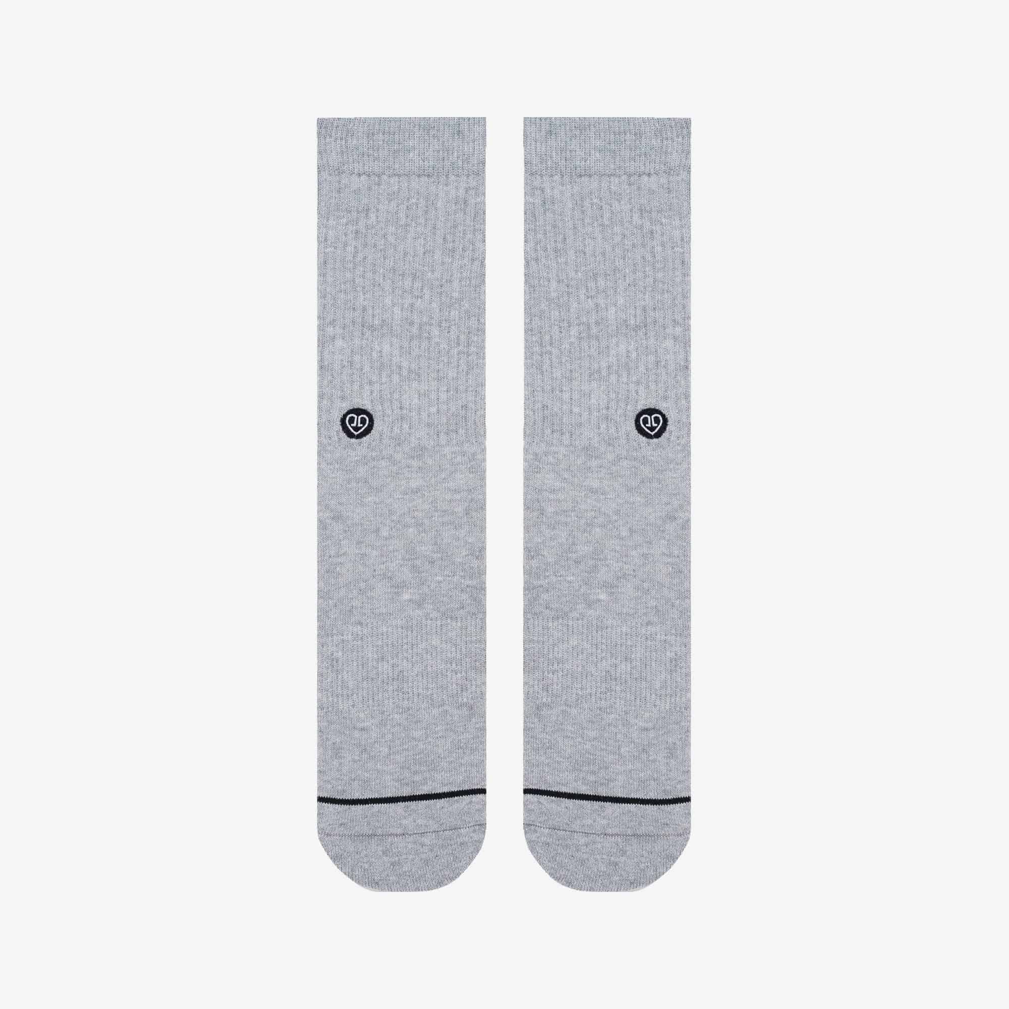 Blank Canvas in Grey | Socks by artists | Support the Arts